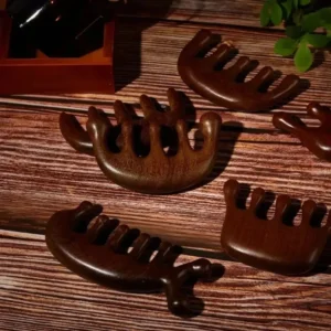 pente gua sha plástico dentes largos