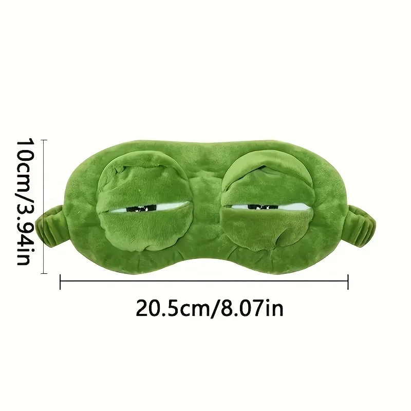 Máscara de Dormir 3D Sapo Verde Algodão Pelúcia - Imagem 6