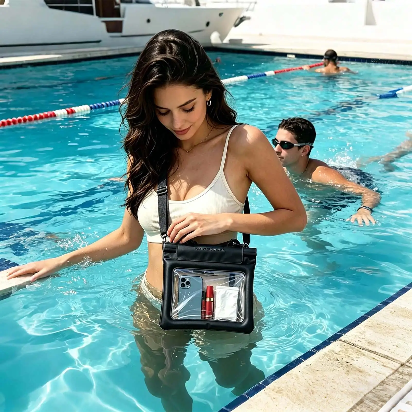 Bolsa Impermeável com Tela Sensível ao Toque ROXO - Imagem 3