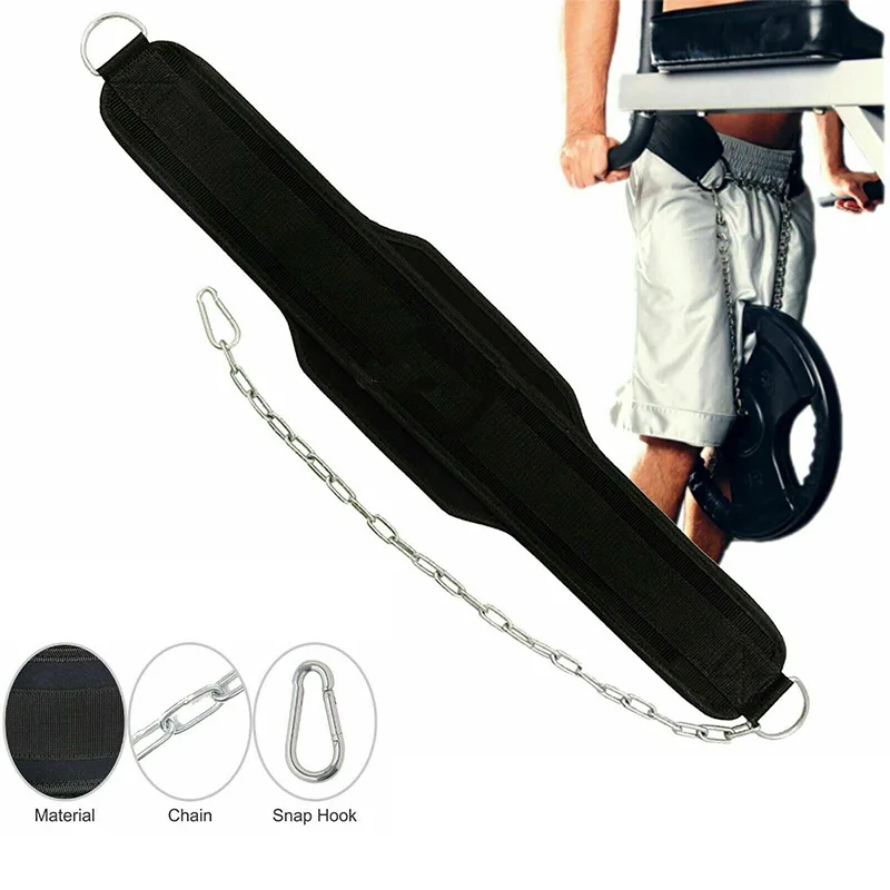 Cinto Levantamento Peso Neoprene Corrente Preto - Imagem 4