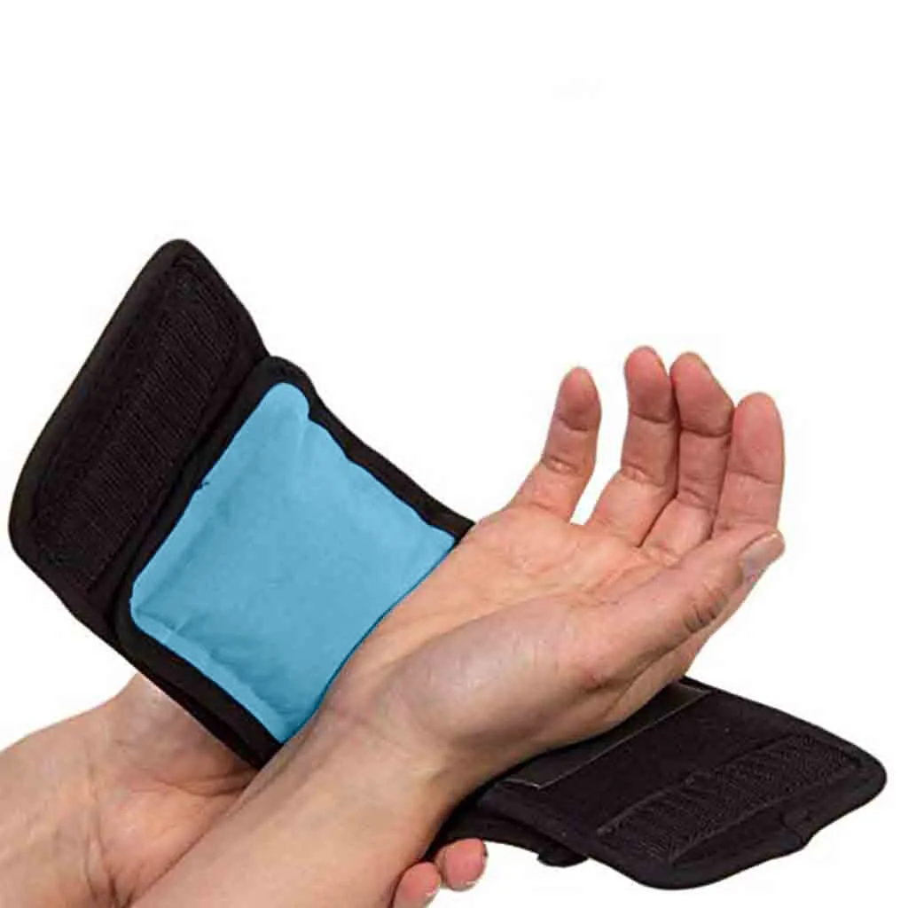Bolsa térmica de gel reutilizável preta para mãos e pés - Imagem 4