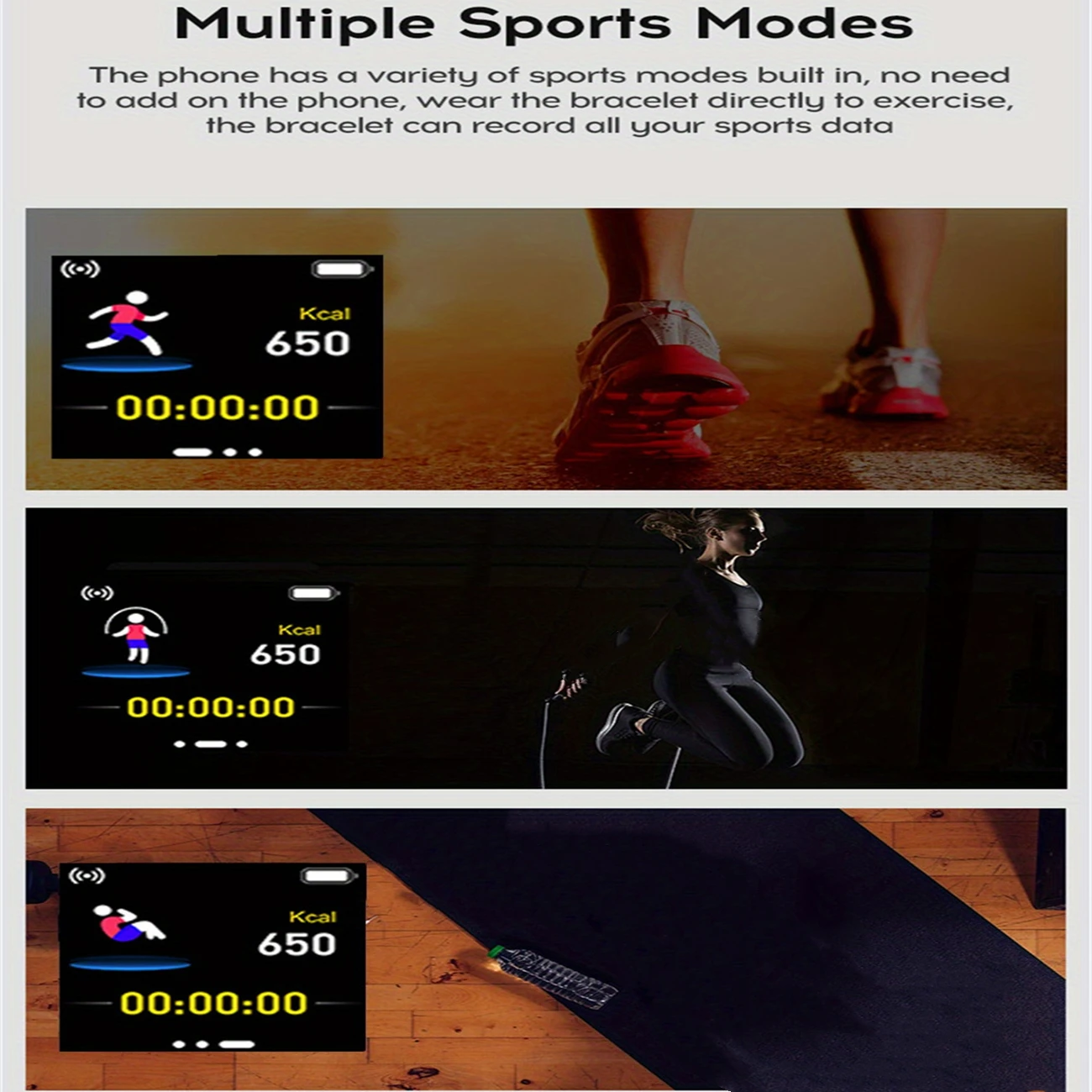 Smartwatch Y68 com controle de música e monitor de calorias - Imagem 3