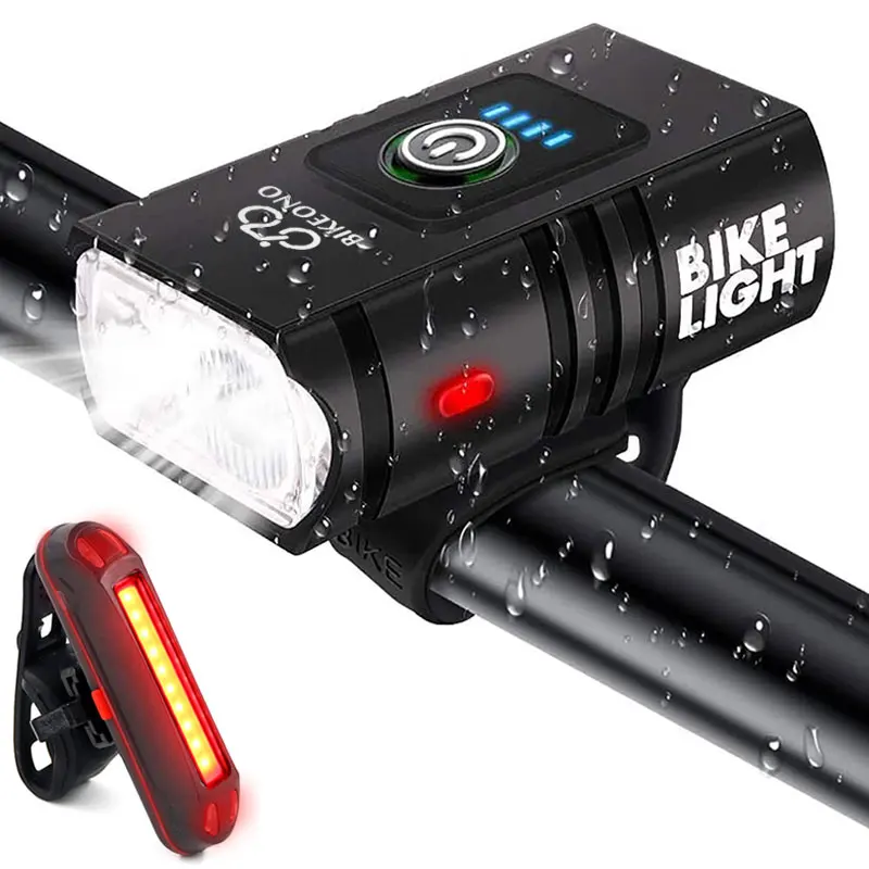 luz de bicicleta led t6 recarregável usb
