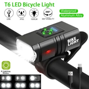 luz dianteira bicicleta recarregável usb