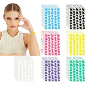 remendos de acne estrela coloridos