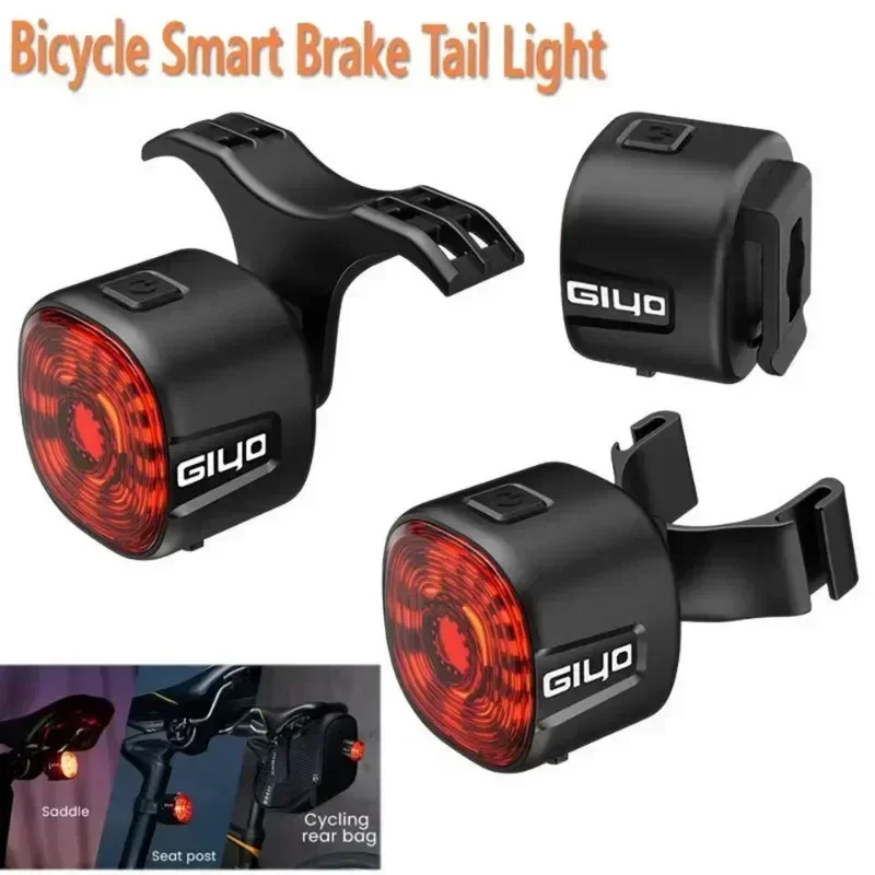 luz traseira bicicleta sensor freio automático