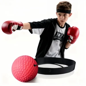 bola de boxe reflexo com faixa de cabeça