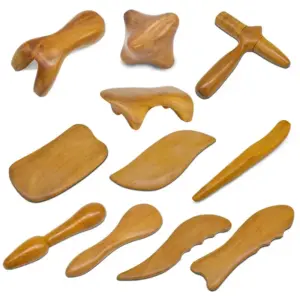 ferramenta de massagem de madeira gua sha