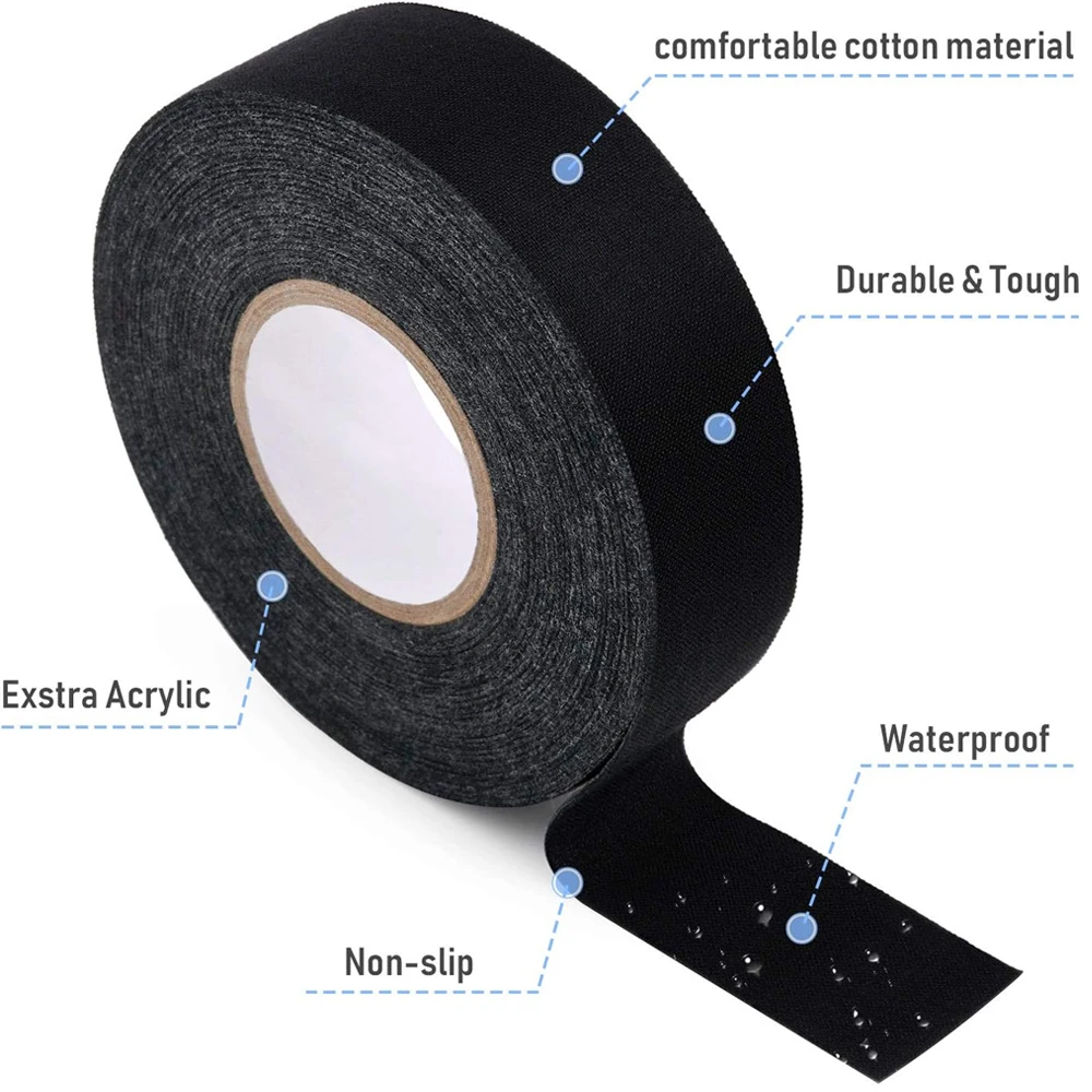 Fita de Pano Multiuso para Hóquei 2.5cm x 25m Adesivo Forte - Imagem 3