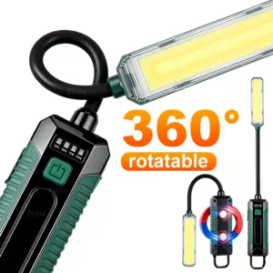 luz de trabalho COB recarregável