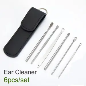 kit limpador de ouvido 6 peças