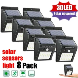 luminária solar de parede 30 leds