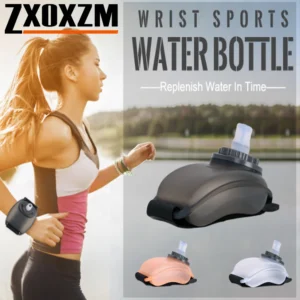 garrafa de água esportiva de silicone mãos-livres