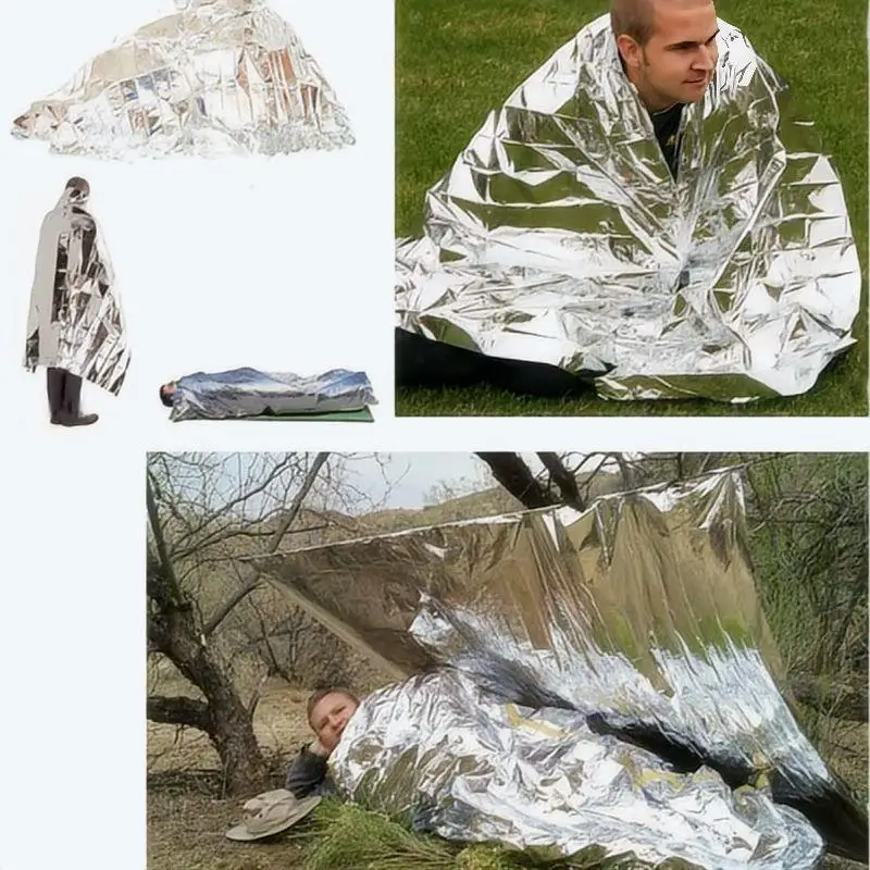Cobertor de Emergência Prata para Acampamento 4 Peças - Imagem 5
