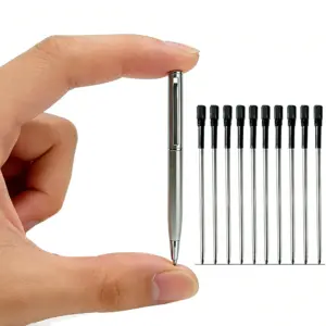 caneta esferográfica mini aço inoxidável