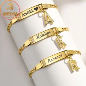 pulseira id infantil aço inoxidável
