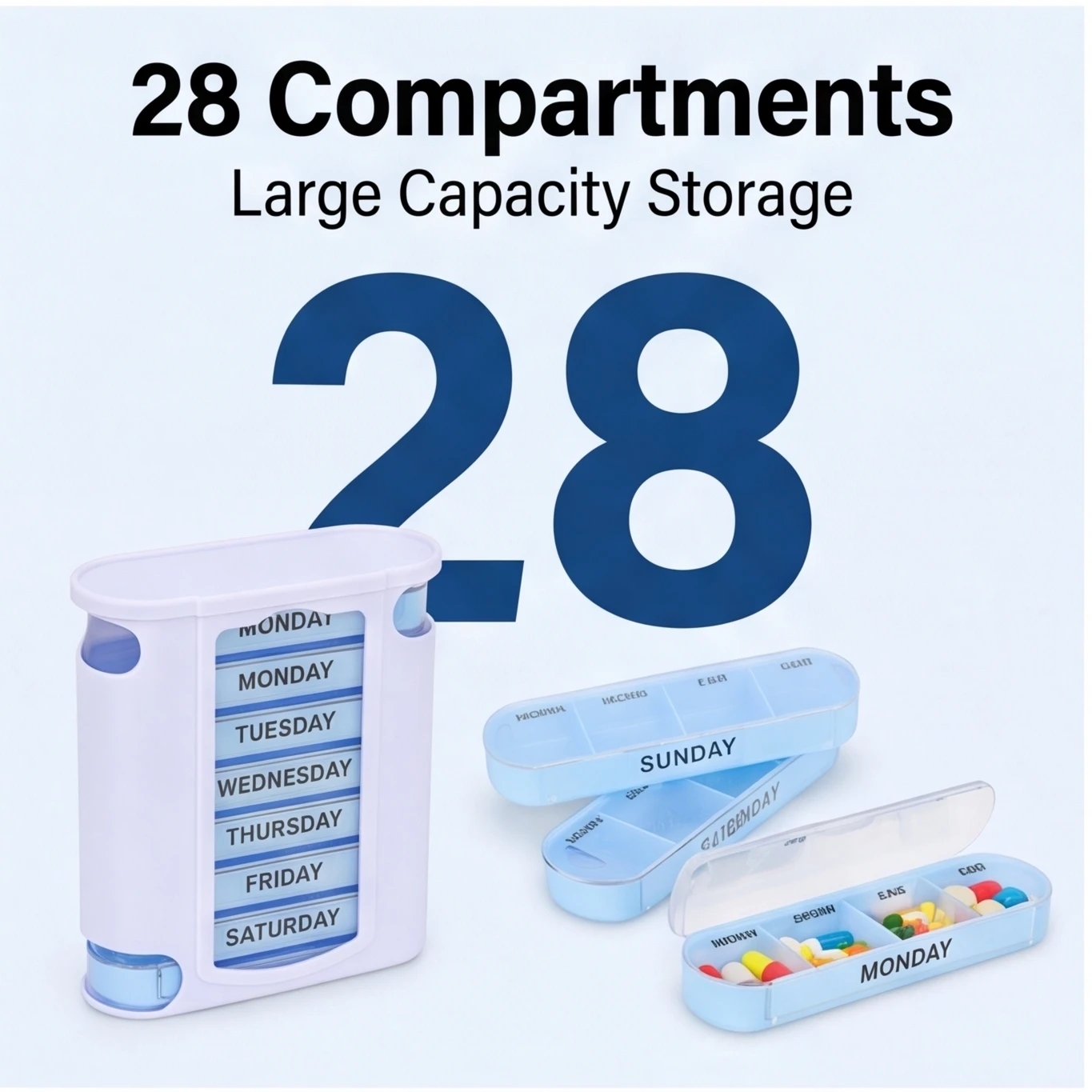 Organizador de Comprimidos Semanal 7 Compartimentos - Imagem 4