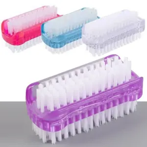 escova de limpeza de unhas dupla face
