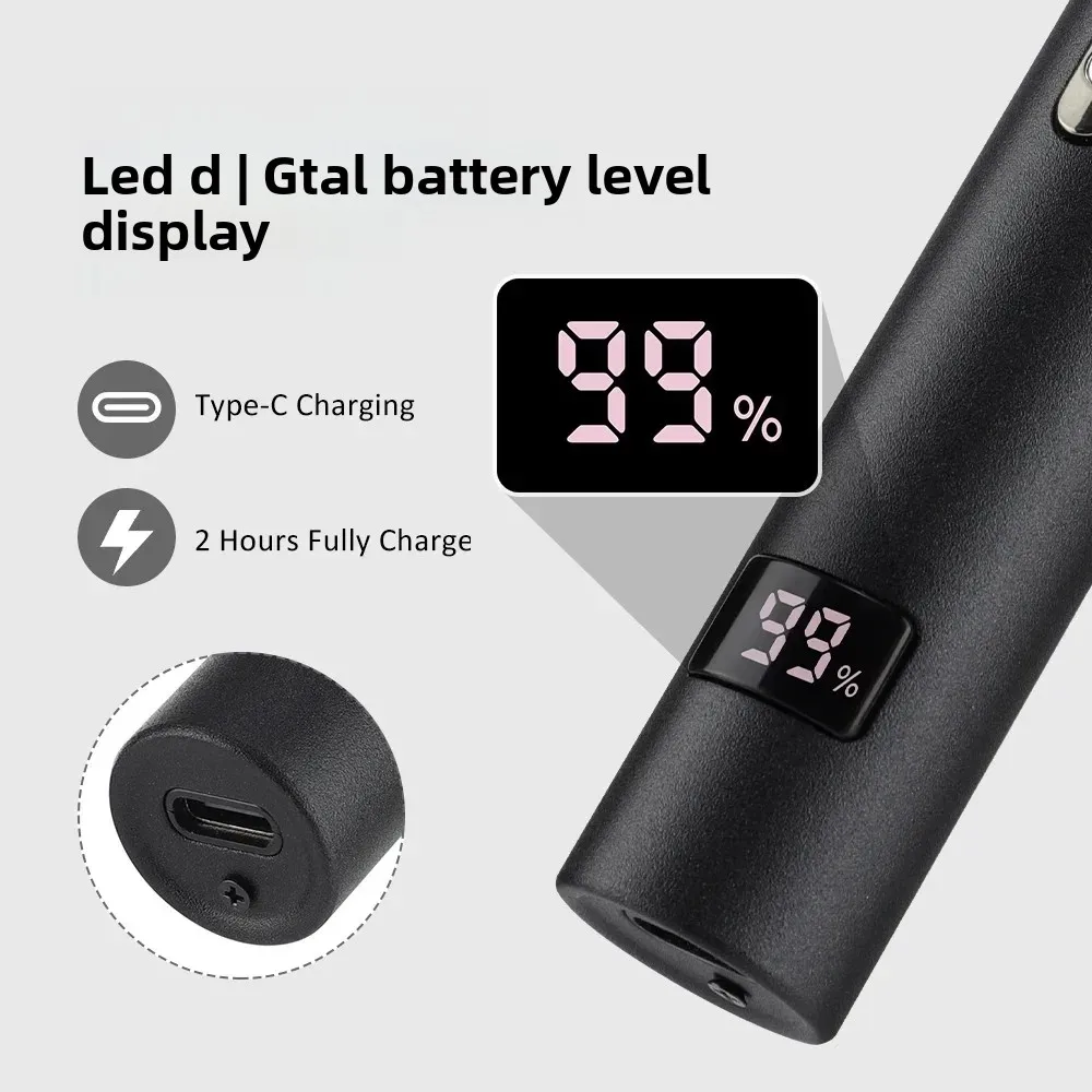 Aparador de Pelos 3 em 1 RF-8015 Preto Recarregável USB - Imagem 4