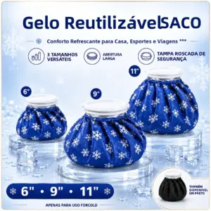 bolsa de gelo reutilizável 3 tamanhos