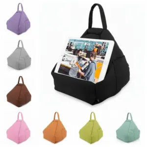 travesseiro de leitura com bolso para tablet