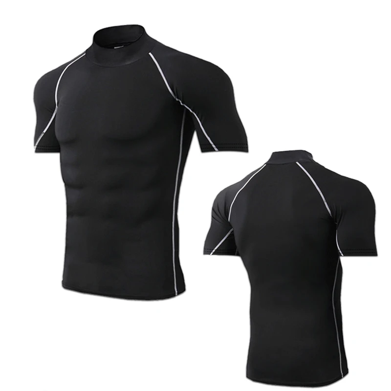 Camiseta de compressão masculina manga curta para treino - Imagem 3