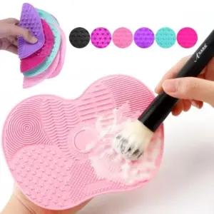 almofada limpadora pincel maquiagem silicone