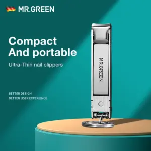 cortador de unhas dobrável verde