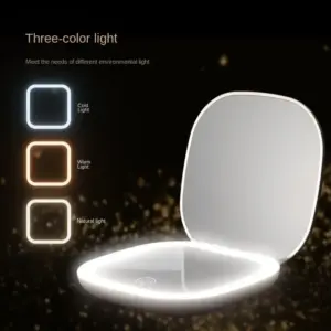 espelho de maquiagem portatil led