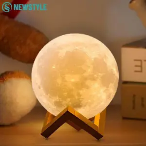 luz noturna led 16 cores 3d lua