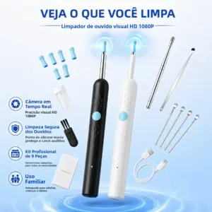 removedor de cera de ouvido visual 1080p