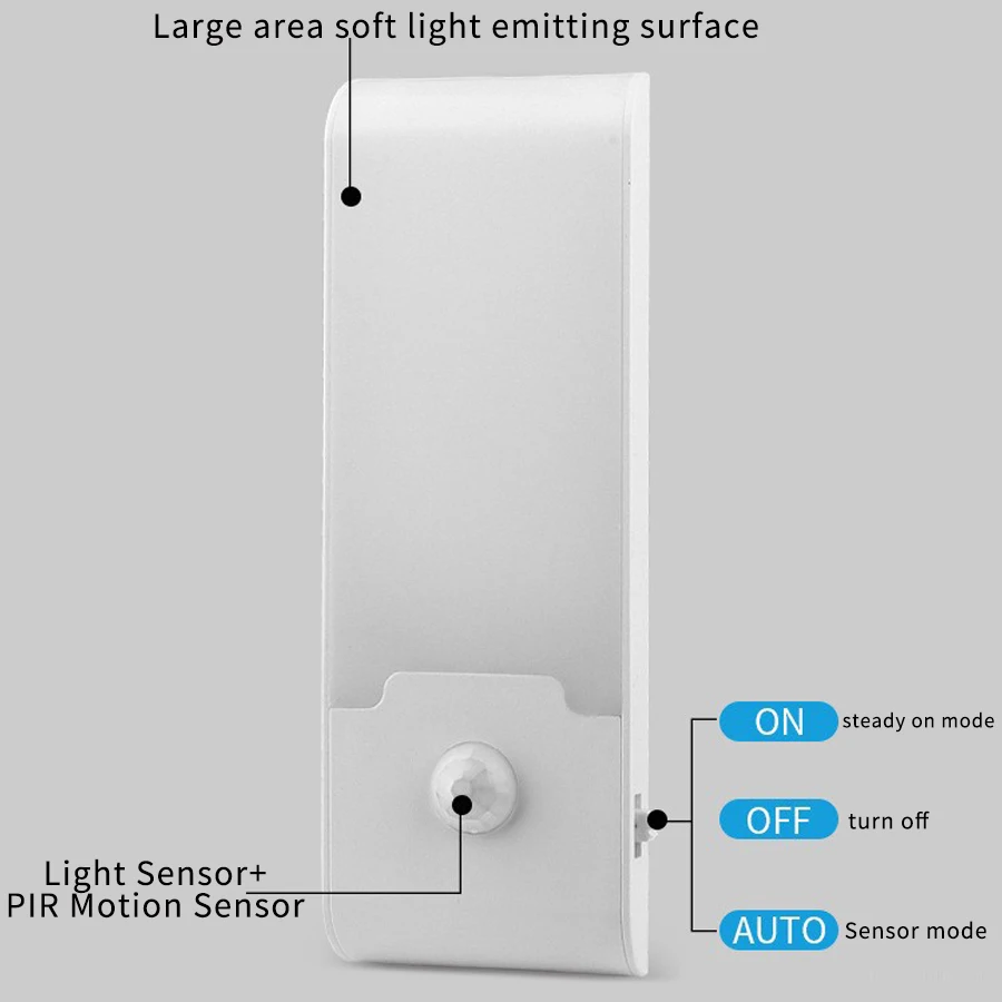 Sensor de Presença LED Recarregável Luz Noturna Portátil - Imagem 4