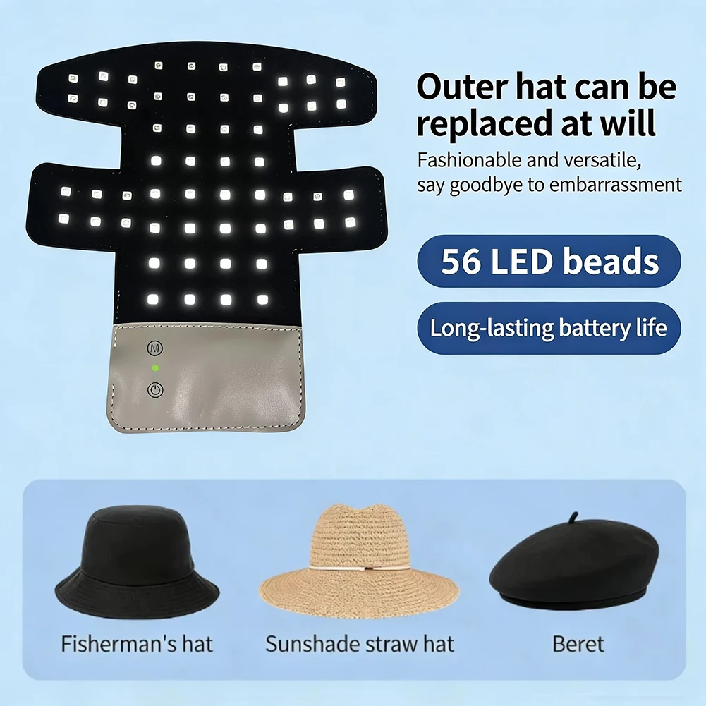 Boné de LED para Cuidado Capilar Ouro 56 LEDs - Imagem 4