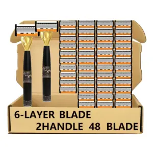 barbeador manual 6 lâminas
