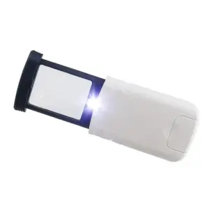 lupa de bolso 4X com led