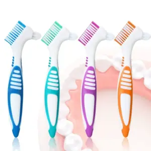escova de dentadura dupla cabeça