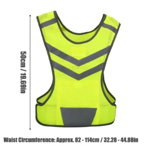 colete refletivo ajustável amarelo fluorescente
