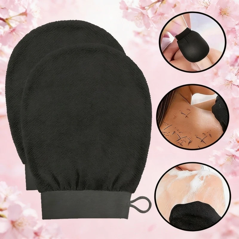 Luva Esfoliante Corporal Dupla Face Cinza - Imagem 3