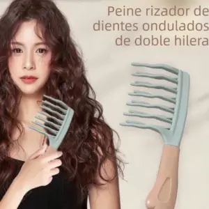 pente de cabelo duplo dentes largos