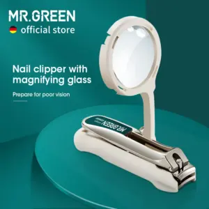 cortador de unhas com lente de aumento