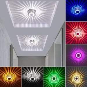luminária de teto led 3w colorida