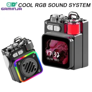 alto-falante bluetooth metal led rgb