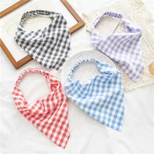 bandana triangular xadrez elástica