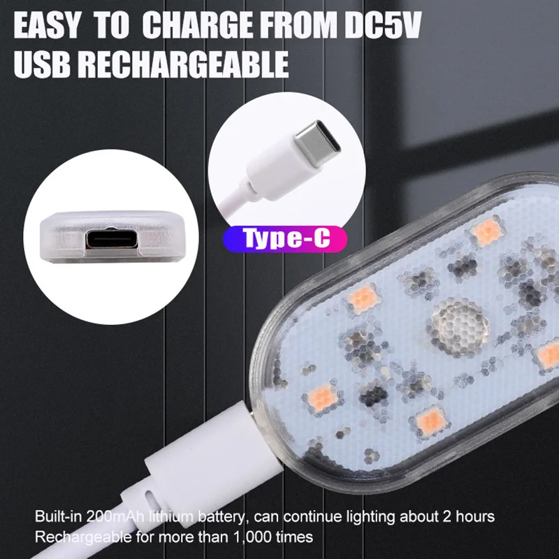 Luz Noturna LED RGB Recarregável USB 150mAh - Imagem 2