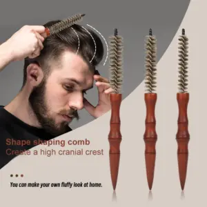 rolo de madeira para cabelo e barba