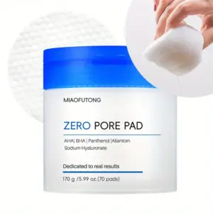 almofadas de limpeza facial com ácido hialurônico