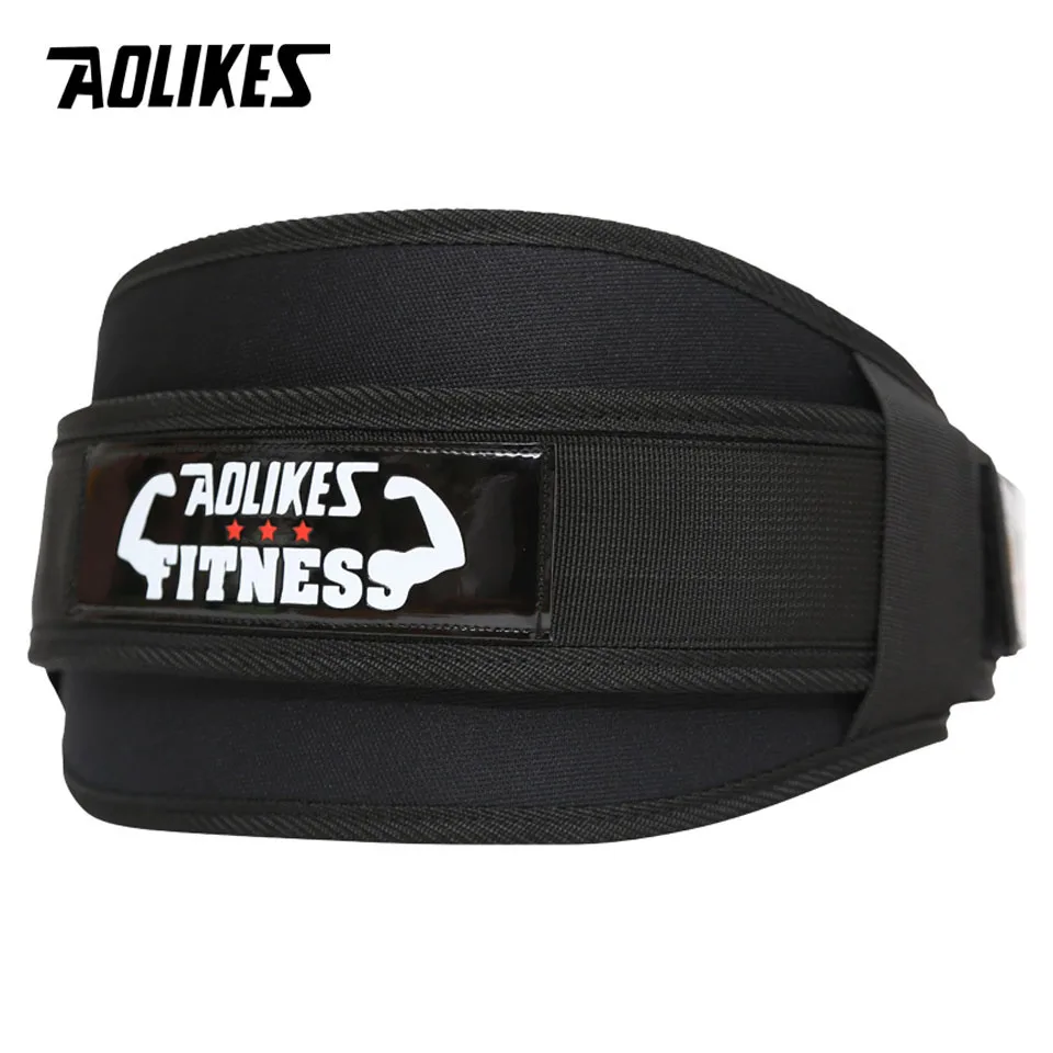 AOLIKES Cinto Levantamento Peso Fitness Nylon Preto M - Imagem 3