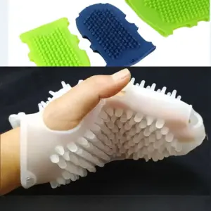 luva massageadora de silicone para banho