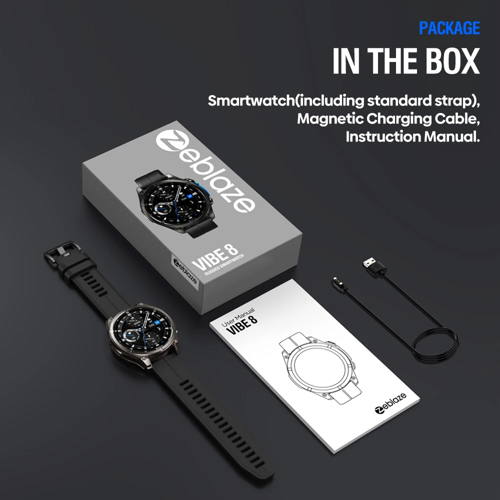 Zeblaze Vibe 8 Smartwatch Chamadas de Voz 1.43" AMOLED Cinza - Imagem 6