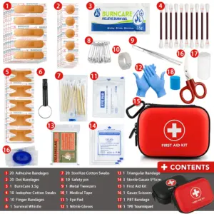 kit primeiros socorros portátil multiuso